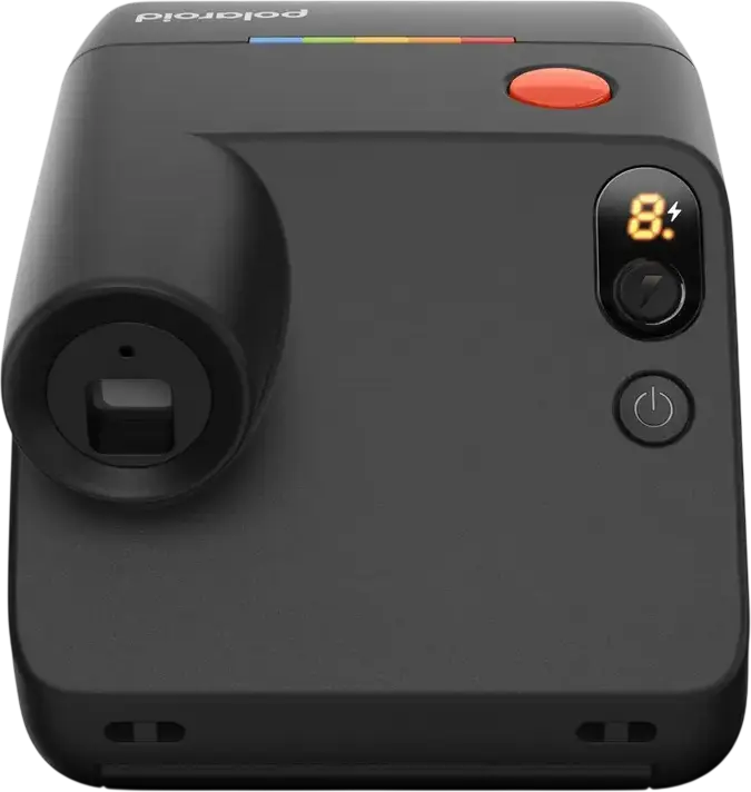 Polaroid Go Generation 3 Instant Camera, Black, Xenon Flash, USB Type-C, Selfie Mirror, Self-Timer, Double Exposure Mode, with Wrist Strap