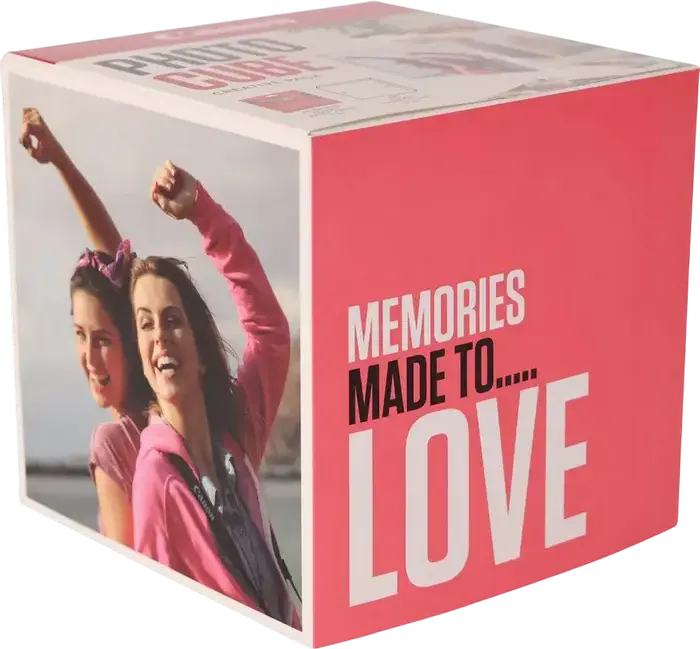 Canon PP-201 Photo Cube Creative Pack, Photo Paper Plus Glossy II, 13 x 13 cm, Glossy Finish, Inkjet Printer Paper with Clear Photo Frame