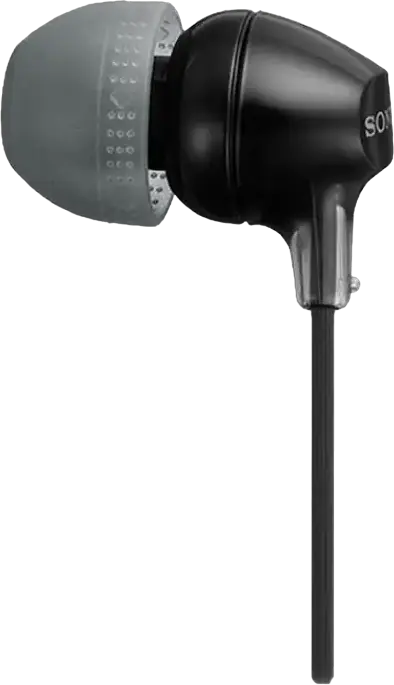 Casca Sony MDR-EX15LP Intraurală, Driver Dinamic Neodim cu 9mm, Conector 3.5mm Gold-Plated, Cablu cu Microfon Integrat, Negru