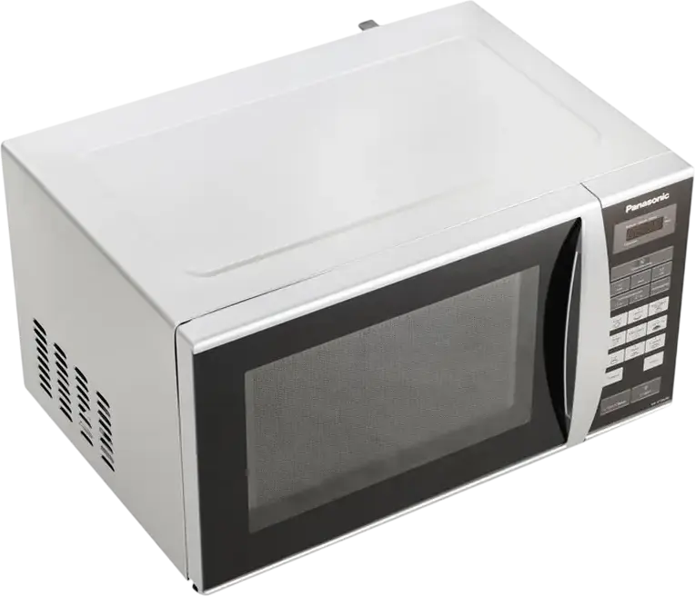 Cuptor cu Microunde Panasonic NN-ST342MZUE, Independent, Capacitate 25L, Putere 800W, 9 Programe Automate, Control Tactil, Interior Email, Argintiu/Negru