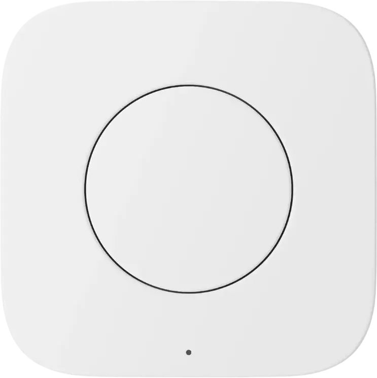 Yandex YNDX-00524 Wireless Control Button, Zigbee 3.0 Smart Switch, Single/Double/Long Press, White, Requires Zigbee Hub