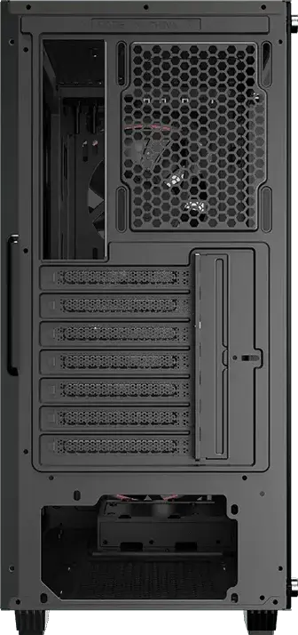 Gamemax Black Hole Midi ATX Tower Case, Tempered Glass Side Panel, 2 x 200mm ARGB Fans, RGB Controller, ATX/M-ATX/ITX Support, Black