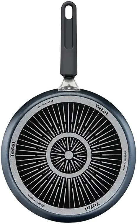 Tefal XL Force C3851053 Crepe Pan 25cm, Aluminium with Titanium 2X Non-Stick Coating, Thermo-Signal Heat Indicator, Diffusion+ Base, Dark Grey