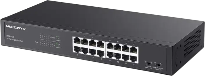Switch de rețea MERCUSYS MS116GS, 16x 10/100/1000 Mbps