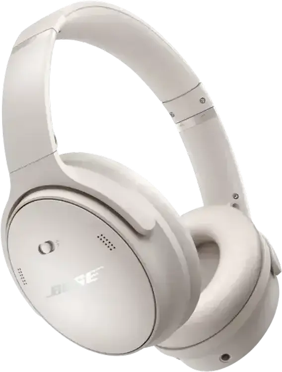 Casca Bose QuietComfort Wireless Over-Ear cu Anulare Activă a Zgomotului (ANC), Bluetooth 5.1, Wind Block, Autonomie 24h, Microfon Integrat, Albă