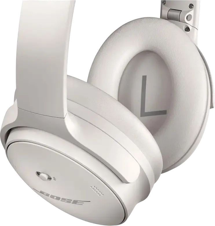 Casca Bose QuietComfort Wireless Over-Ear cu Anulare Activă a Zgomotului (ANC), Bluetooth 5.1, Wind Block, Autonomie 24h, Microfon Integrat, Albă
