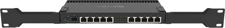 MikroTik RB4011iGS+RM Rack Mount Router, 10x Gigabit Ethernet Ports, 1x SFP Port, RJ45 Console, Passive PoE, Black