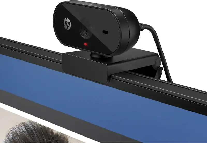 Webcam HP 325 FHD 53X27AA, Full HD 1080p, Senzor 5MP, 30fps, Unghi Larg 66°, Microfon Mono Integrat, Capac Privacy, Interfață USB Type-A, Negru