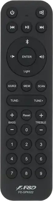 Sistem boxe multimedia F&D F7700X 4.1, Putere 80W RMS, Bluetooth 5.0, Radio FM, Subwoofer 5.25", Telecomandă, Culoare: Negru