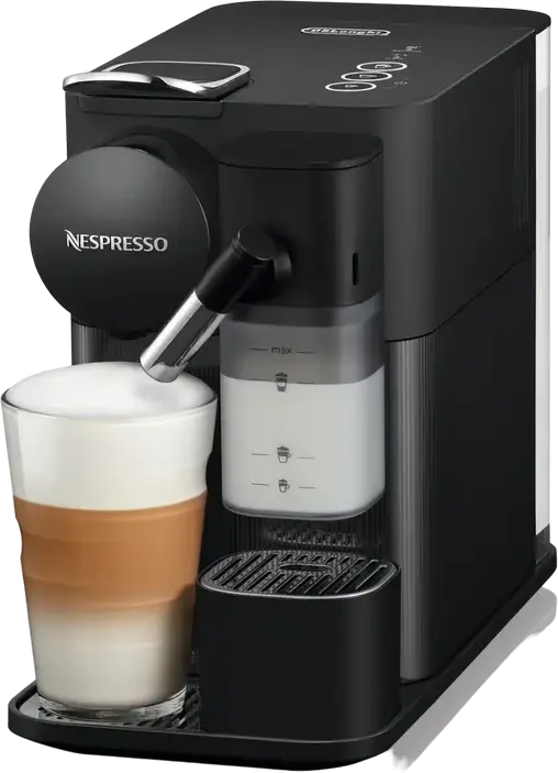 DeLonghi Lattissima One EN510.B Nespresso Capsule Coffee Machine, 19 Bar Pressure, 1400W, Automatic Milk Frothing System, 1L Water Tank, Black