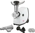 Мясорубка Tefal NE463138 HV4, 2000 Вт, производительность 2.3 кг/мин, 6-в-1, с 3 дисками из нержавеющей стали, насадками для колбас и кеббе, белая