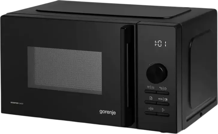 Gorenje MO20A4B5 Freestanding Microwave Oven with Grill, 20L Capacity, InverterPower Technology, 800W Microwave, 1000W Grill, 20 Auto Programs, Black