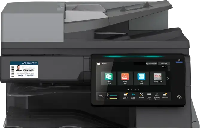 Цветное МФУ Sharp BP-50C26EU, цифровой многофункциональный принтер, печать копирование сканирование факс, A3 SRA3, 26 стр/мин, 1200 dpi, 5ГБ RAM, 128ГБ SSD, сенсорный экран 10.1", серый