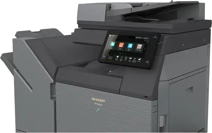 Цветное МФУ Sharp BP-50C26EU, цифровой многофункциональный принтер, печать копирование сканирование факс, A3 SRA3, 26 стр/мин, 1200 dpi, 5ГБ RAM, 128ГБ SSD, сенсорный экран 10.1", серый