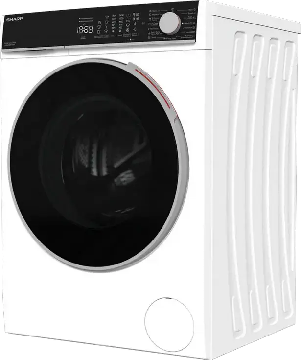Sharp ES-NFL014CWNA Front Load Washing Machine, 10kg Capacity, Energy Class A, 1400 rpm, Inverter Motor, Steam Cleaning, Allergy Smart, Color: White