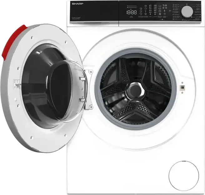 Sharp ES-NFL014CWNA Front Load Washing Machine, 10kg Capacity, Energy Class A, 1400 rpm, Inverter Motor, Steam Cleaning, Allergy Smart, Color: White