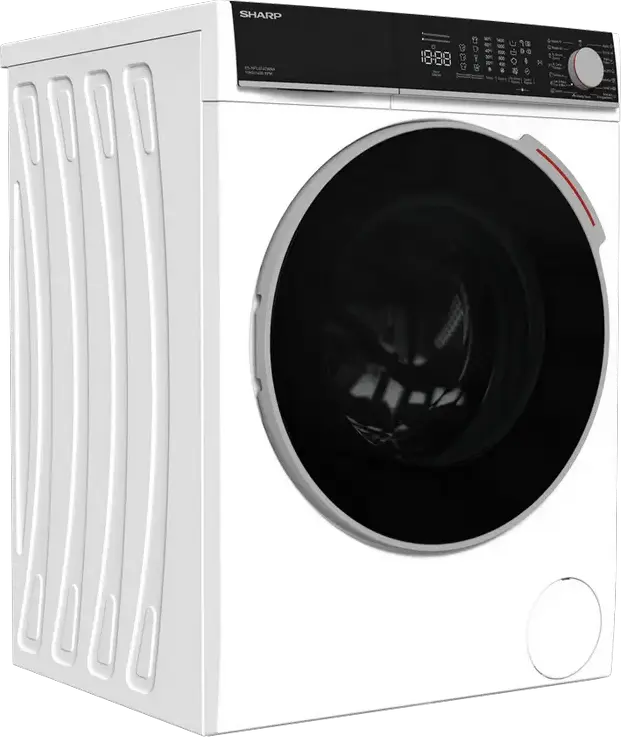 Sharp ES-NFL014CWNA Front Load Washing Machine, 10kg Capacity, Energy Class A, 1400 rpm, Inverter Motor, Steam Cleaning, Allergy Smart, Color: White