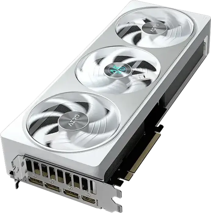Placa video Gigabyte GeForce RTX 5070 AERO OC 12GB GDDR7 GV-N5070AERO OC-12GD Arhitectura Blackwell PCI-E 5.0 Răcire WindForce 3 Ventilatoare Alb RGB