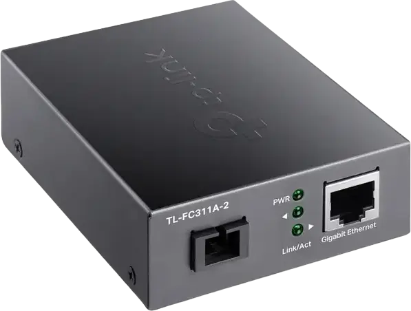 Convertor Media Gigabit WDM TP-Link TL-FC311A-2, RJ45 către Fibra Optică SC, Distanță Transmisie 2km, Carcasă Metalică, Gigabit Ethernet