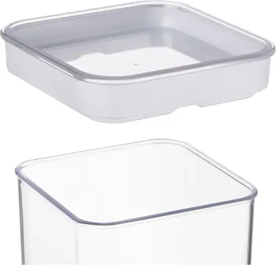 Ardesto AR4103FT Fresh Vacuum Container Set, 3-Piece Rectangular Plastic Food Storage with Lids, 0.5L 1L 1.5L, Transparent, Dishwasher Safe