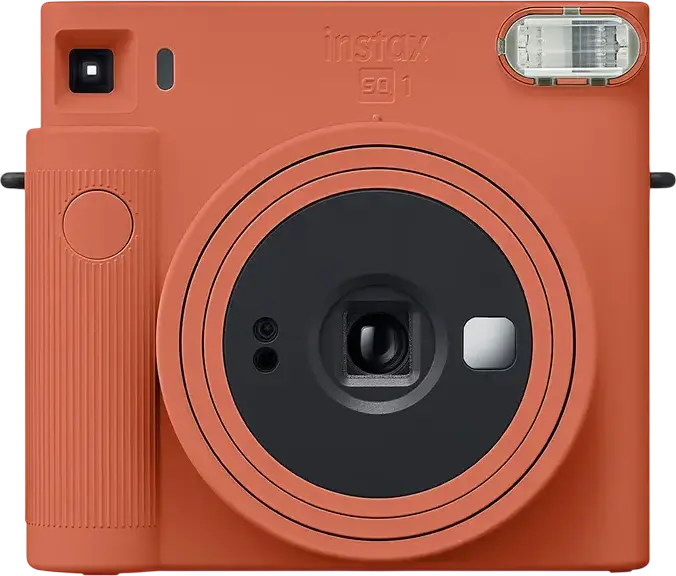 Fujifilm Instax Square SQ1 Instant Camera, 62mm x 62mm Photo Size, Automatic Exposure, Selfie Mode, Built-in Flash, Terracotta Orange