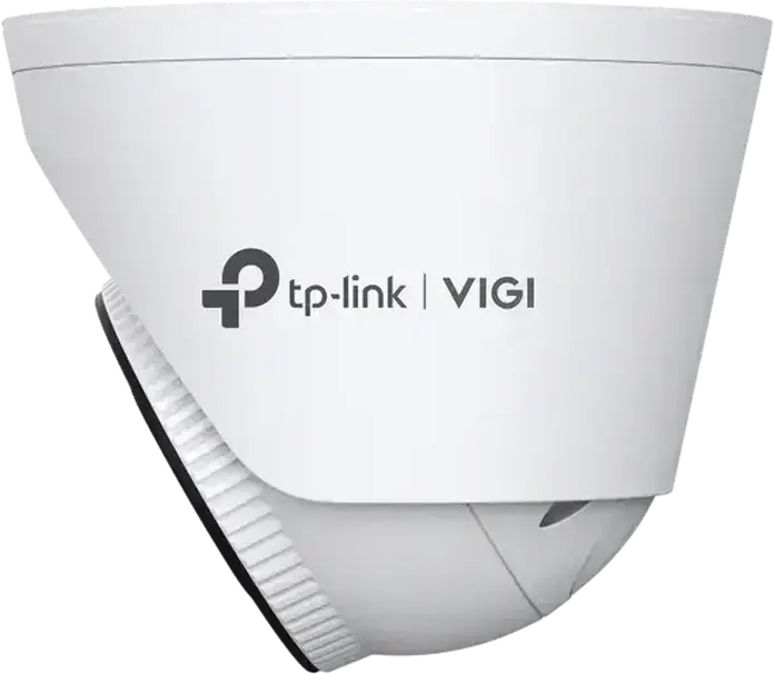 TP-Link VIGI C445 4MP Turret Network Camera, 4mm Focal Length, IP67 Waterproof Metal Housing, Full-Color Night Vision 30m, True WDR 120dB, Two-Way Audio, PoE, AI Detection