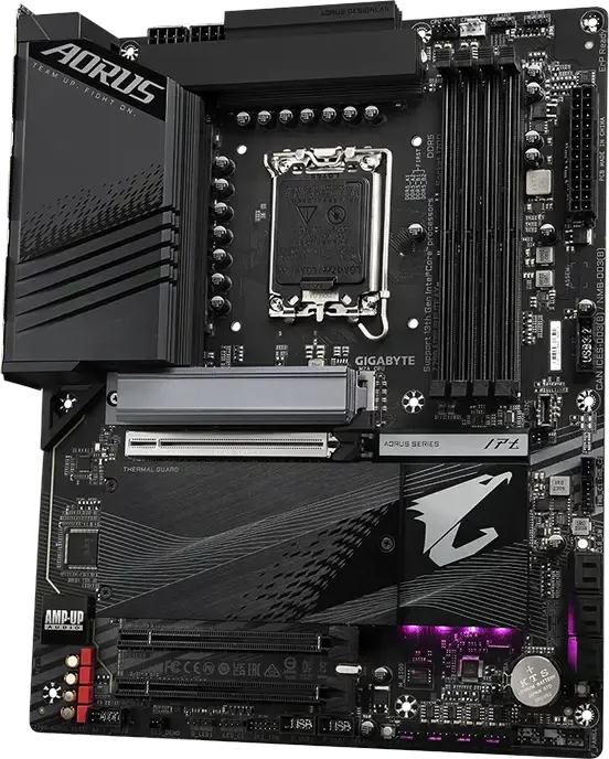 Gigabyte Z790 AORUS ELITE AX Motherboard LGA1700 Intel Z790 ATX DDR5 7600MHz OC 128GB-256GB RAM PCIe Gen4 M.2 WiFi 6 Bluetooth 5.3 2.5GbE Ethernet
