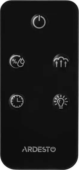 Ardesto USH-H-4B Ultrasonic Humidifier, 4L Tank, 280ml/h, Touch Control, LED Display, Remote, Timer, Hygrostat, Aroma Diffuser, 7-Color Light, Black