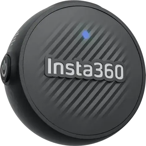Insta360 Mic Air (CINSABWB) Wireless Microphone System, 1 TX + 1 RX, 300m Range, Omnidirectional, Noise Reduction, Bluetooth 5.3, Black