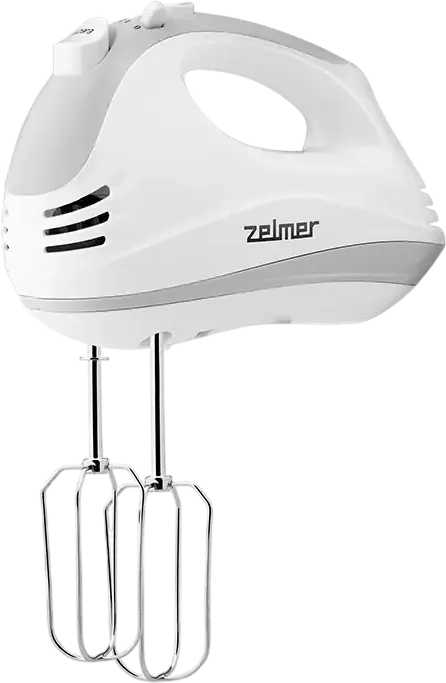 Mixer de mână Zelmer ZHM1650, 400W, 5 Viteze cu Mod Turbo, Teluri din Oțel Inoxidabil și Cârlige pentru Aluat, Carcasă Ergonomică din Plastic