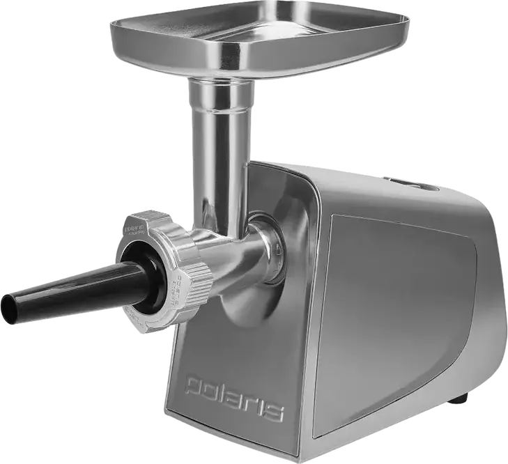 Robot de tocit carne Polaris PMG 2292AL Silent, 2200W, Cutie Viteze SilentPRO, 2.5 kg/min, Autorevers, Protectie Motor PROtect+, Inox, cu 3 Site și Toator de Legume