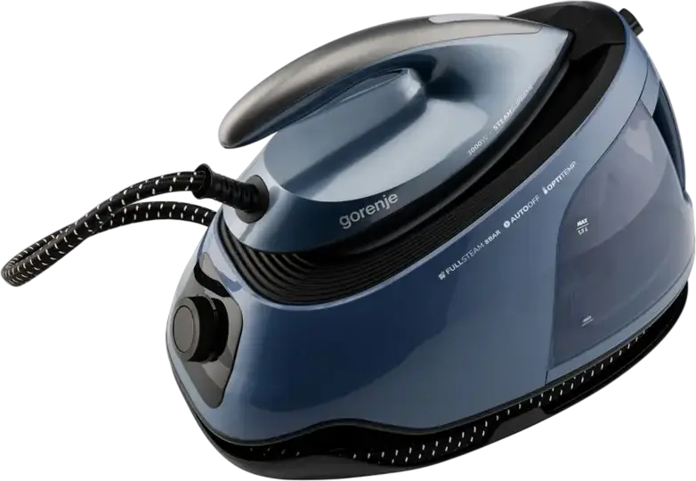 Gorenje SGD3000BBK Supreme Steam Generator Iron, 3000W, 8 Bar Pressure, 480g/min Steam Boost, Ceramic Soleplate, OptiTemp, Auto-off, Blue