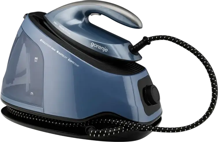 Gorenje SGD3000BBK Supreme Steam Generator Iron, 3000W, 8 Bar Pressure, 480g/min Steam Boost, Ceramic Soleplate, OptiTemp, Auto-off, Blue