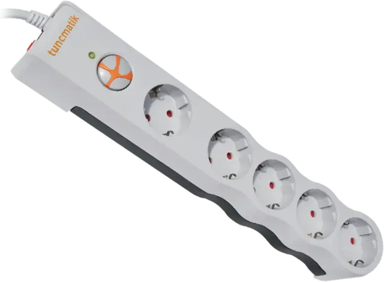 Prelungitor electric Tuncmatik TSK6134, 5 Prize, 1,5m, Alb