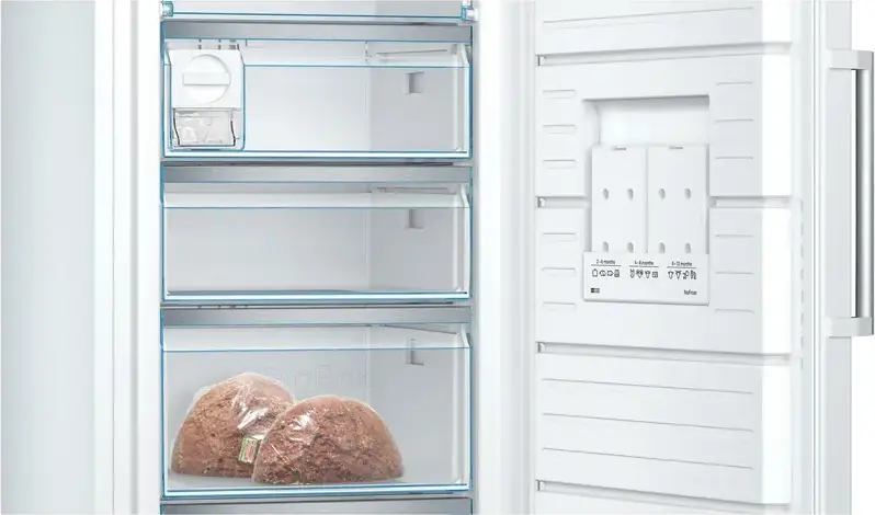 Bosch GSN54AWDV Freestanding Upright Freezer, No Frost, 328L Capacity, 7 Compartments, LED Display, White, 176x70x78 cm, Energy Class D