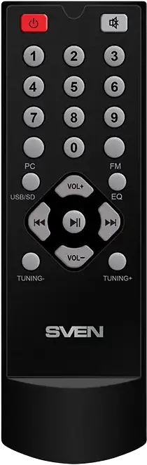 Sistem boxe multimedia SVEN MS-302 2.1, Putere 40W RMS, Cabinete din MDF, Radio FM, USB, Slot card SD, Display LED, Telecomanda, Negru