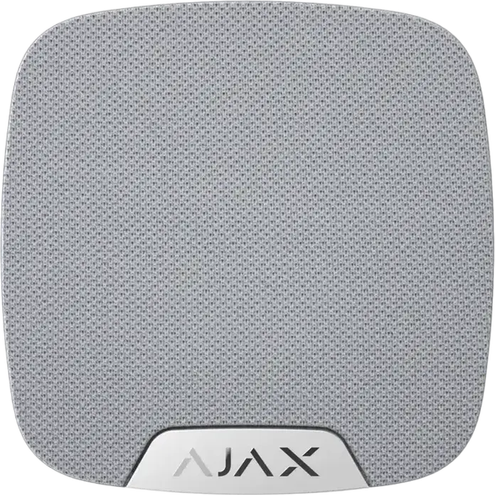 Ajax HomeSiren Wireless Indoor Siren HS.J00000EU, Jeweller Protocol, 81-105 dB Sound Pressure, 2000m Range, White, IP50 Protection