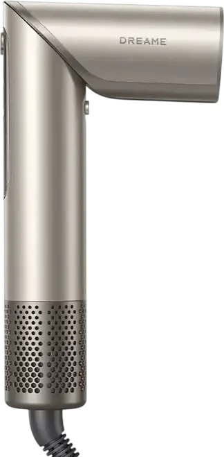 Dreame Dazzle Hair Styler and Dryer, 1400W High-Speed 110,000 RPM Motor, 3 Temperature & Airflow Levels, 300M Negative Ions, Smart Display, Gold