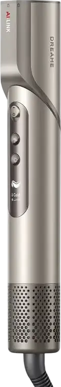 Dreame Dazzle Hair Styler and Dryer, 1400W High-Speed 110,000 RPM Motor, 3 Temperature & Airflow Levels, 300M Negative Ions, Smart Display, Gold