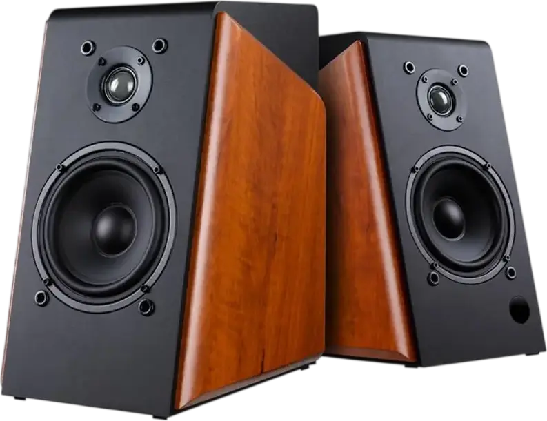 Мультимедийные колонки F&D R60BT 2.0 CH для ПК, 120 Вт RMS, вуфер 5.25", Bluetooth 4.0, NFC, оптический вход, USB, корпус МДФ, черный, пульт ДУ