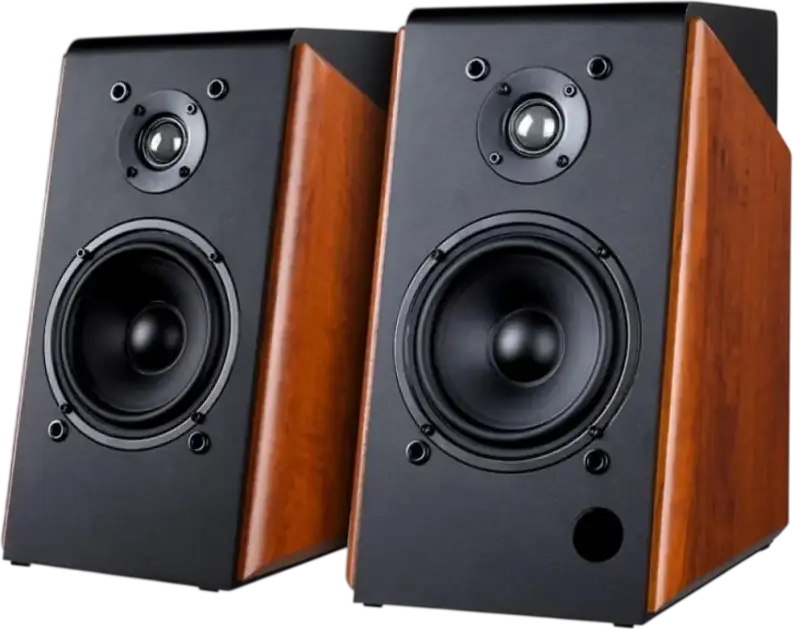 Мультимедийные колонки F&D R60BT 2.0 CH для ПК, 120 Вт RMS, вуфер 5.25", Bluetooth 4.0, NFC, оптический вход, USB, корпус МДФ, черный, пульт ДУ