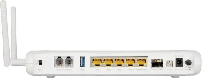 Router Wireless VoIP D-Link DVG-N5402GF, Wi-Fi N 300 Mbps, 2 Porturi FXS, LAN/WAN Gigabit Ethernet SFP, 2 Antene Externe, Alb