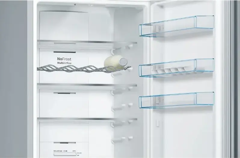 Frigider Combinat Bosch Serie 4 KGN39VIEB, No Frost, Capacitate Totala 368L, Otel Inoxidabil, VitaFresh, 203x60x66 cm, Clasa Energetica E