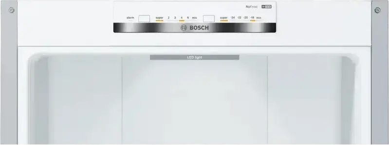 Frigider Combinat Bosch Serie 4 KGN39VIEB, No Frost, Capacitate Totala 368L, Otel Inoxidabil, VitaFresh, 203x60x66 cm, Clasa Energetica E