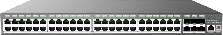 48-Port Gigabit L2++ Managed PoE+ Switch Grandstream "GWN7806PL Pro", 48xPoE+ ports, 6xSFP+, Stackab