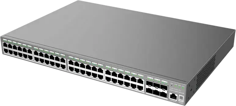 Switch Gestionat Grandstream GWN7806PL Pro Layer 2++, 48 Porturi Gigabit Ethernet PoE+, 6x SFP+ 10Gbps, Buget PoE 400W, Capacitate 216 Gbps, Rack-mount