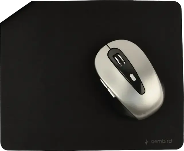 Pad Mouse Gembird MP-S-BK, Suprafață Textil, Bază de Cauciuc SBR Anti-alunecare, 210 x 180 x 2 mm, Negru, Compatibil cu Șoareci Optici