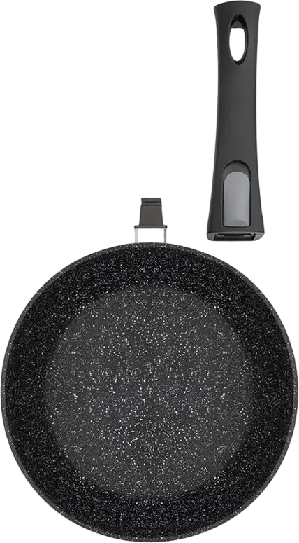 Resto ARIES 93012 Non-Stick Aluminum Frying Pan, 24 cm, PFLUON Coating, PFOA Free, Thermospot Indicator, Black