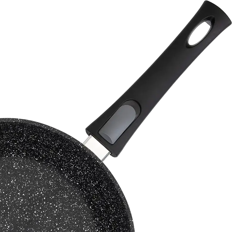 Resto ARIES 93012 Non-Stick Aluminum Frying Pan, 24 cm, PFLUON Coating, PFOA Free, Thermospot Indicator, Black