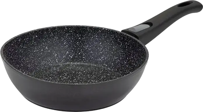 Resto ARIES 93012 Non-Stick Aluminum Frying Pan, 24 cm, PFLUON Coating, PFOA Free, Thermospot Indicator, Black